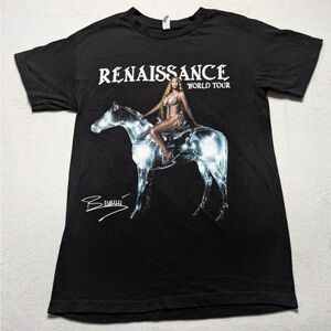 Vintage Beyoncé Renaissance World Tour 2023 Tee Top T-shirt Black Medium
